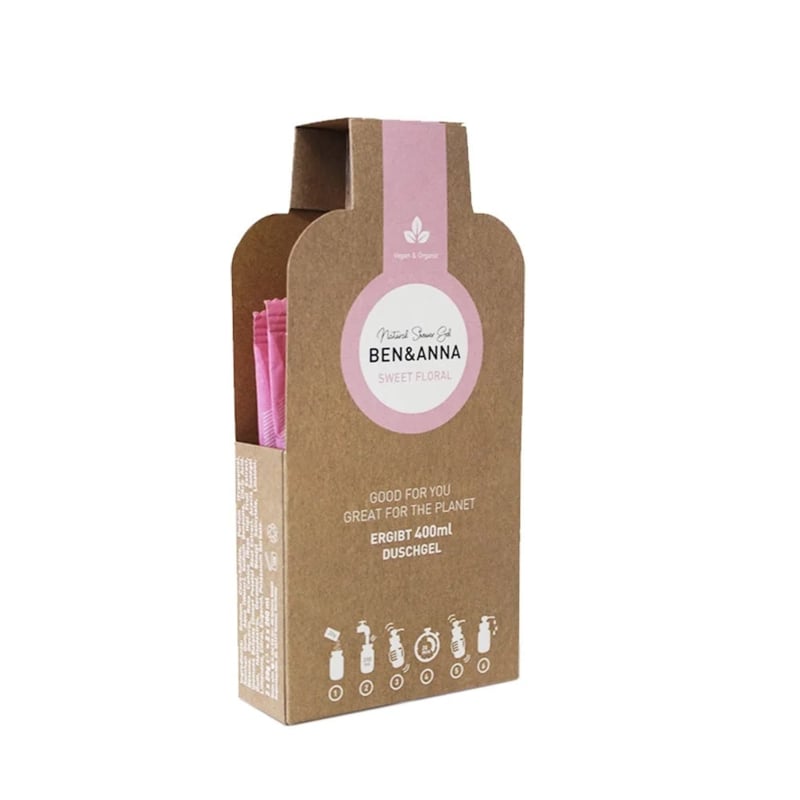 Shower gel vlokken, 4 geuren | Ben&Anna, 40gr