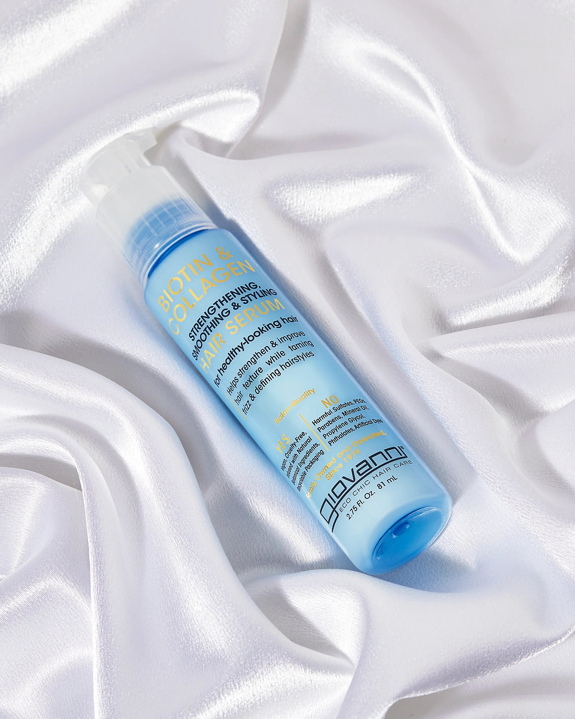 Smoothing & Styling Hair Serum, Biotin & Collagen Strengthening -  Giovanni Cosmetics - 81ml